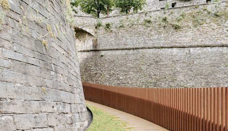 Pedestrian link to the San Giovanni bastion of the Venetian Walls - Bergamo, Italy