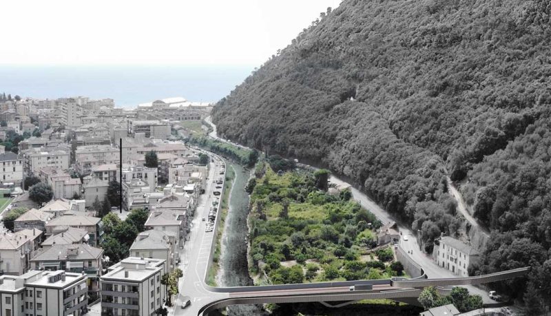 New bridge over the Pora River - Italy